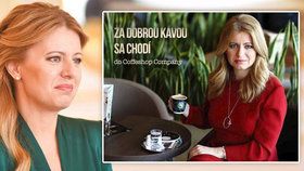 Slovenská prezidentka Zuzana Čaputová v reklamě na kávu, se kterou nesouhlasila.