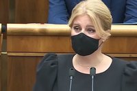 „Slovensko je zraněnou zemí.“ Čaputová v černém promluvila o náročných časech a očkování