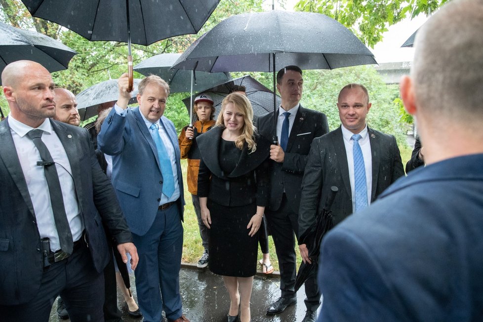 Slovenská prezidentka Zuzana Čaputová na pražském Žižkově (27. 5. 2022)