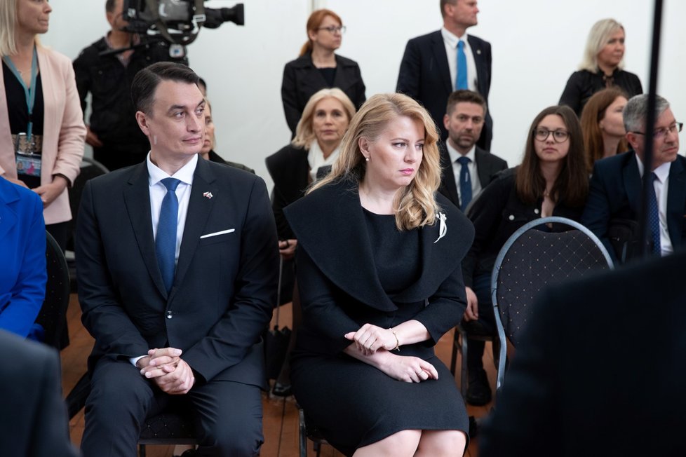 Slovenská prezidentka Zuzana Čaputová na pražském Žižkově