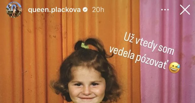 Zuzana Plačková jako malá.