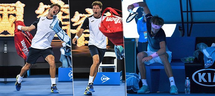 Španěl Pablo Carreño Busta by mohl být mistrem světa v hodu báglem, Němec Zverev si vybil zlost na raketě