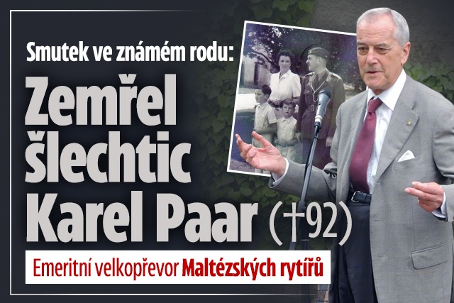 Banner ke žhavému tématu: Smutek v šlechtickém rodu: Zemřel Karel ...