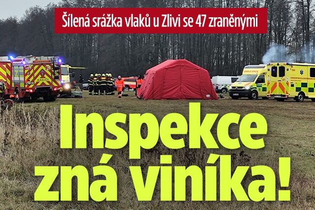 Banner ke žhavému tématu: Nehoda vlaků se 47 zraněnými u Zlivi: ...
