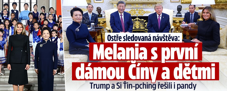 Banner ke žhavému tématu: Trump a Si Ťin-pching řešili v Bílém ...