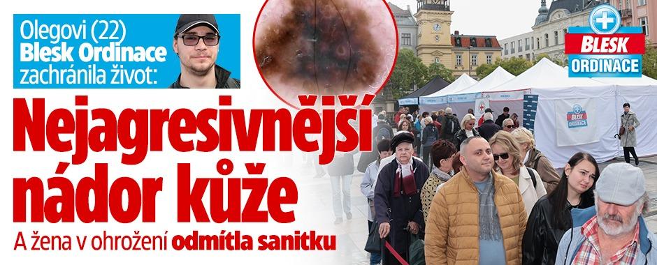 Banner ke žhavému tématu: Olegovi (22) Blesk Ordinace zachránila ...