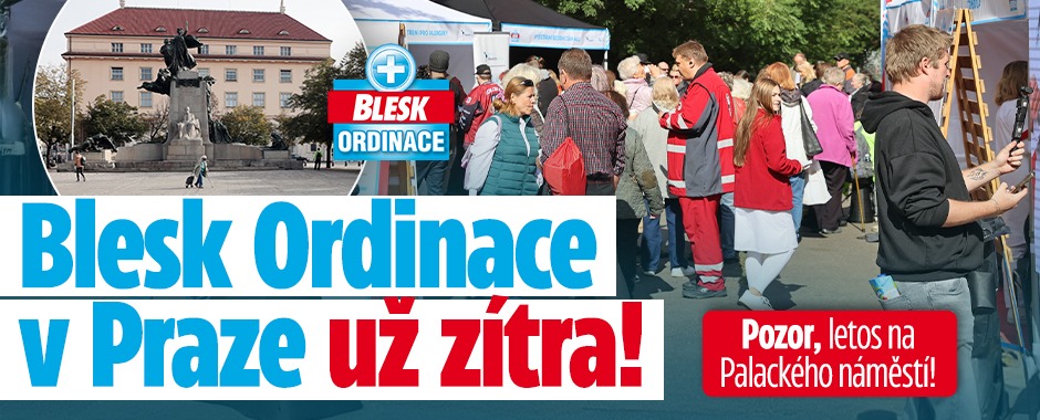 Banner ke žhavému tématu: Blesk Ordinace v Praze už zítra: Letos ...