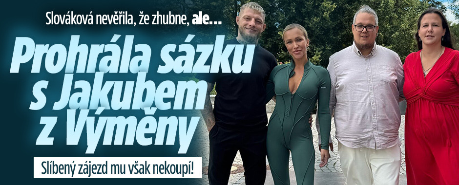 Banner ke žhavému tématu: Slováková prohrála sázku o zhubnutí s ...