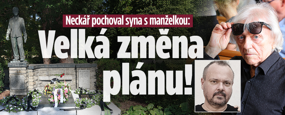 Banner ke žhavému tématu: Neckář pochoval syna s manželkou: Velká ...