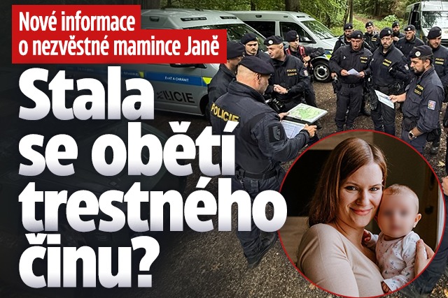 Banner ke žhavému tématu: Nové informace o nezvěstné mamince ...