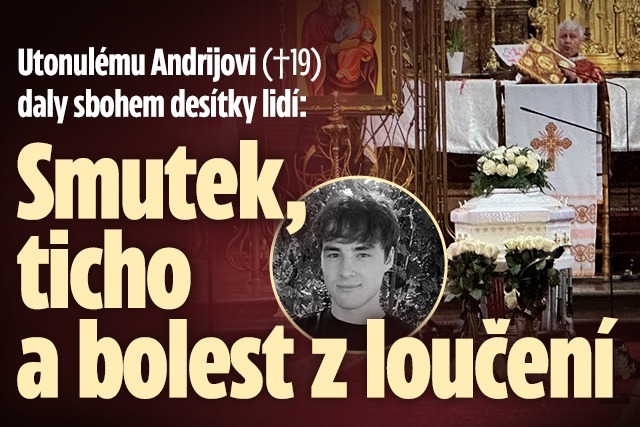 Banner ke žhavému tématu: Pohřeb utonulého Andrije: Smutek, ticho ...