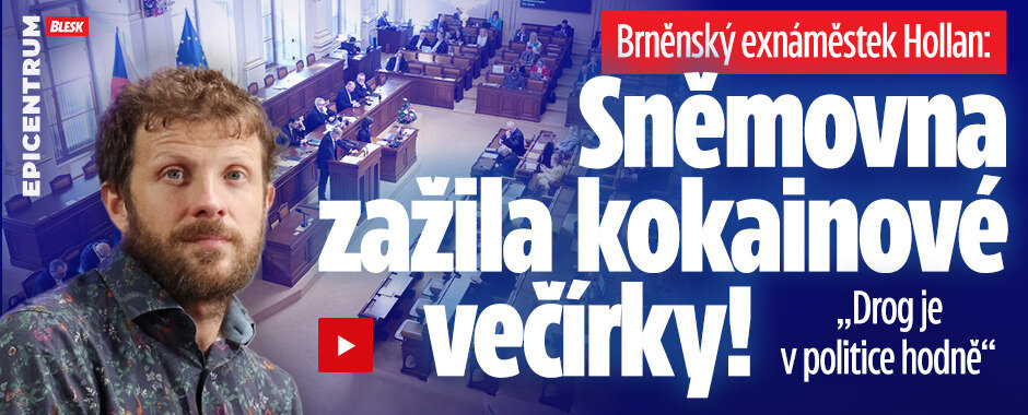 Brněnský exnáměstek Hollan: Drog je v politice hodně, ve Sněmovně bývaly kokainové večírky