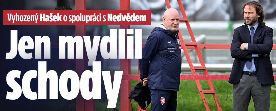 Vyhozený Hašek o spolupráci s Nedvědem: Jen mydlil schody