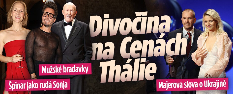 Divočina na Cenách Thálie: Mužské bradavky, rudá Špinar, dojatý Nárožný i Majer o Ukrajině