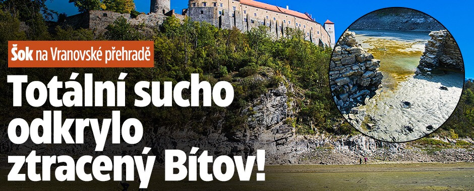 Šok na Vranovské přehradě: Totální sucho odkylo ztracený Bítov! 