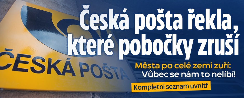 Česká pošta ruší pobočky! Zveřejnila seznam zavíraných míst 
