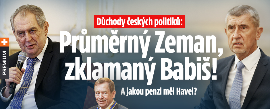 Důchody českých politiků: Průměrný Zeman, zklamaný Babiš