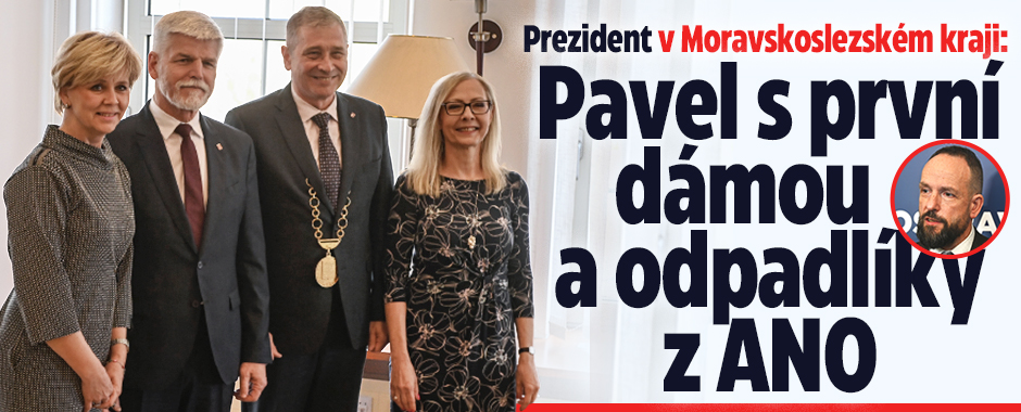 Prezident v Ostravě: Pavel s první dámou a odpadlíky z ANO