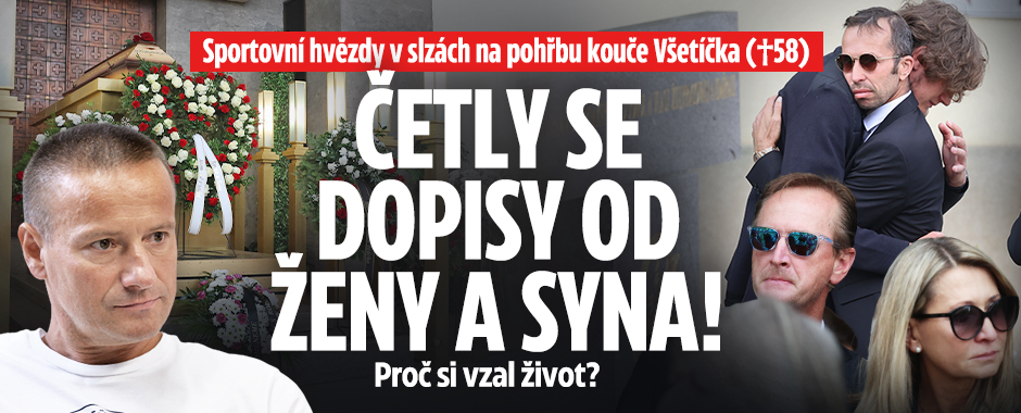 Sportovci v slzách na pohřbu Všetíčka (†58): Dopisy do nebe!