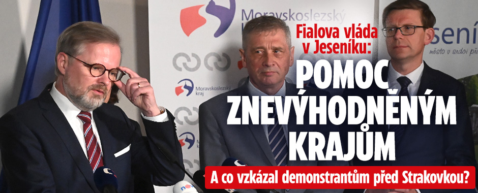 Fiala a vláda v Jeseníku: co vzkázal demonstrantům?