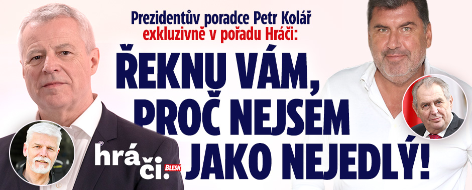 Petr Kolář v pořadu Hráči: Proč nejsem jako Nejedlý!