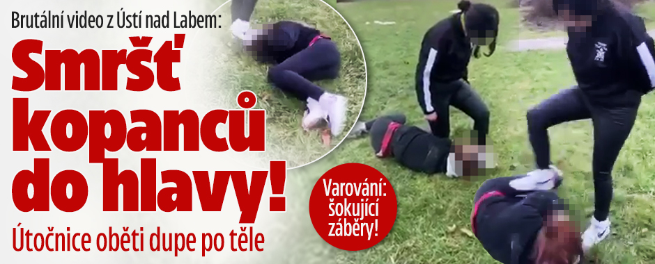 Brutální video z Ústí nad Labem: Útočnice zkopala dívku!