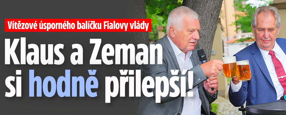 Fialův úsporný balíček: Klaus a Zeman si hodně přilepší!