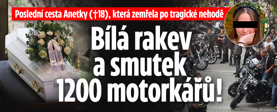 Motorkáři se ve Skutči loučí s Anetkou: Dorazily jich stovky
