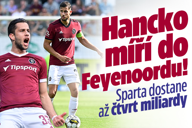 Hancko míří do Feyenoordu, Sparta dostane až čtvrt miliardy 