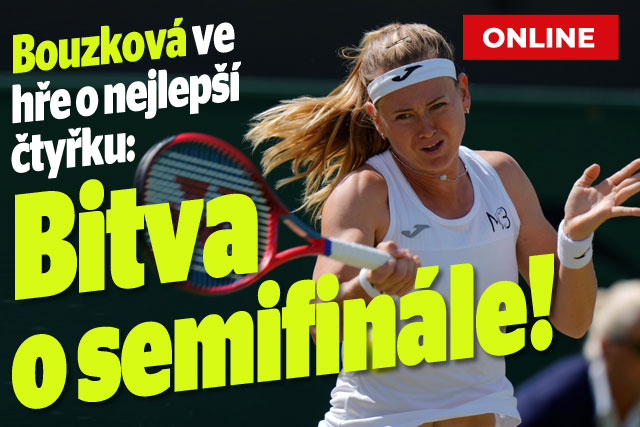 Wimbledon ONLINE: Bouzková bojuje o semifinále