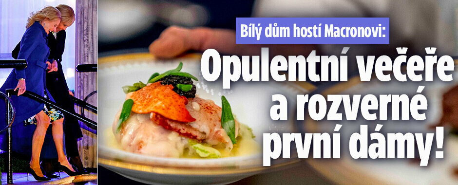 Opulentní večeře v Bílém domě a rozverné první dámy. Takhle Bidenovi hostí Macrona s Brigitte Opulentní večeře v Bílém domě a rozverné první dámy. Takhle Bidenovi hostí Macrona s Brigitte