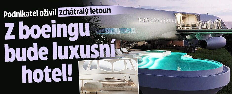 Podnikatel oživil zchátralý letoun: Z boeingu bude luxusní hotel!