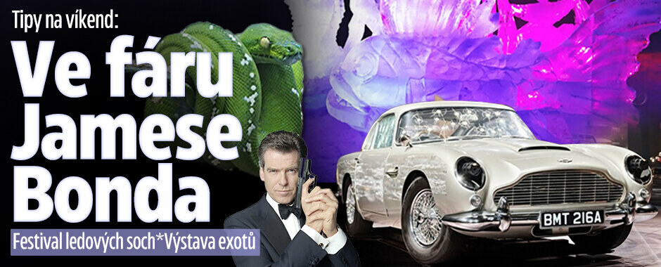 Tipy na víkend: V káře Jamese Bonda! Ledová Noemova archa i výstava exotů